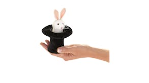 Folkmanis Rabbit In Hat Finger Puppets