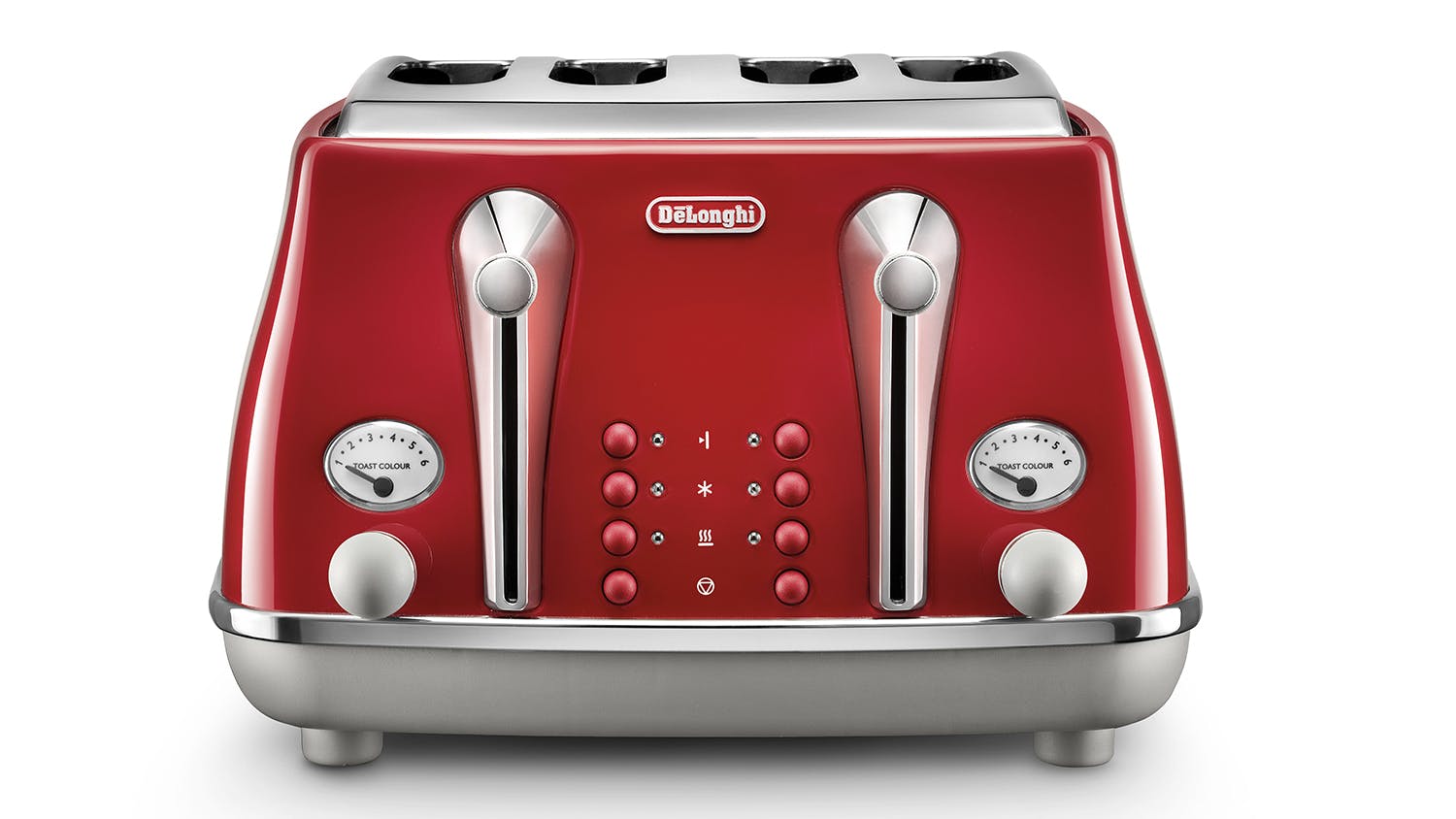 DeLonghi Icona Capitals 4 Slice Toaster - Tokyo Red | Norman New Zealand