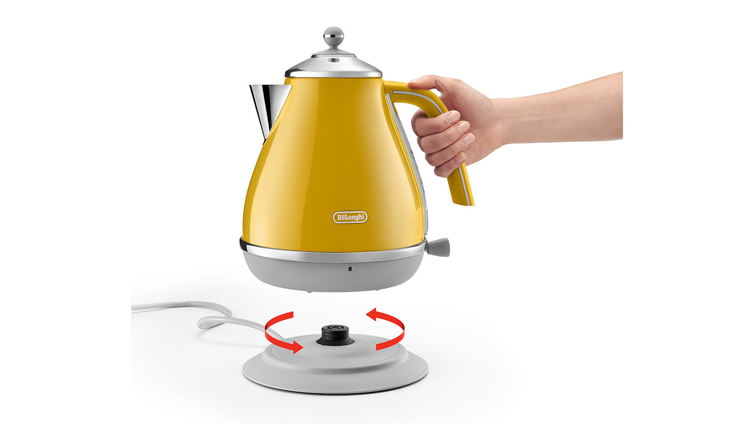 DeLonghi Icona Capitals 1.7L Kettle New York Yellow Harvey Norman