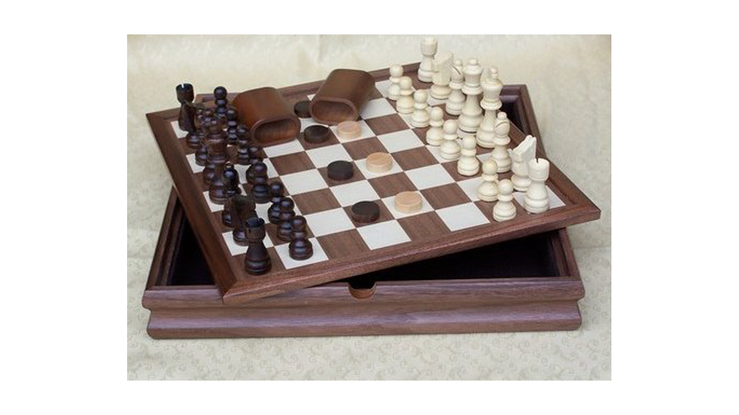 Dal Rossi 3-in-1 Chess/Checkers/Backgammon Set