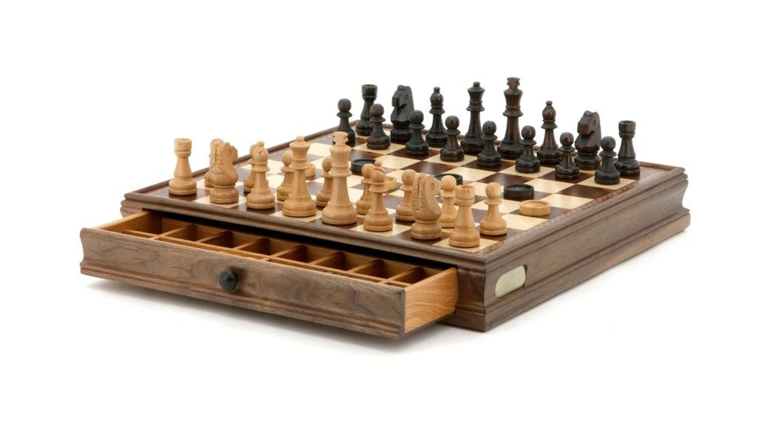 Dal Rossi Chess/Checkers Walnut Box