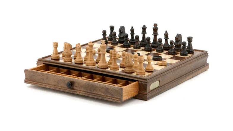 Dal Rossi Chess/Checkers Walnut Box