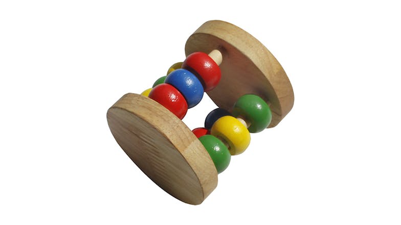 Qtoys Plain Wood Rattle