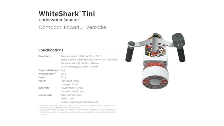 Sublue Whiteshark Mix Underwater Scooter - White