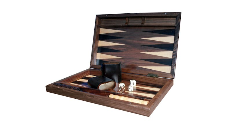 Dal Rossi Italy 15" Backgammon Set - Walnut