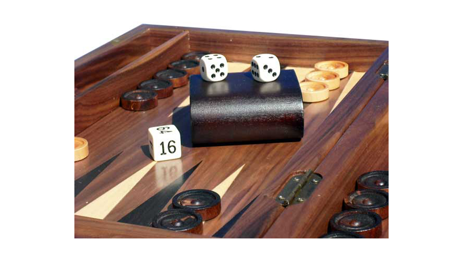 Dal Rossi Italy 15" Backgammon Set - Walnut