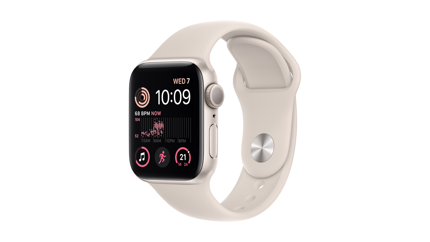 Apple Watch SE (2nd Gen) - Starlight Aluminium Case with Starlight