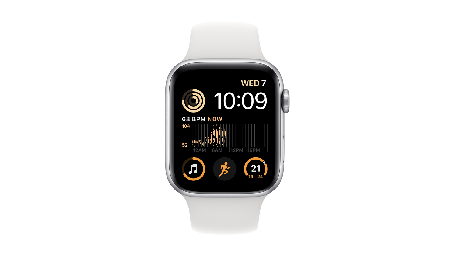 Apple Watch SE (2nd Gen, 2022) (GPS) 44mm Silver Aluminum Case 