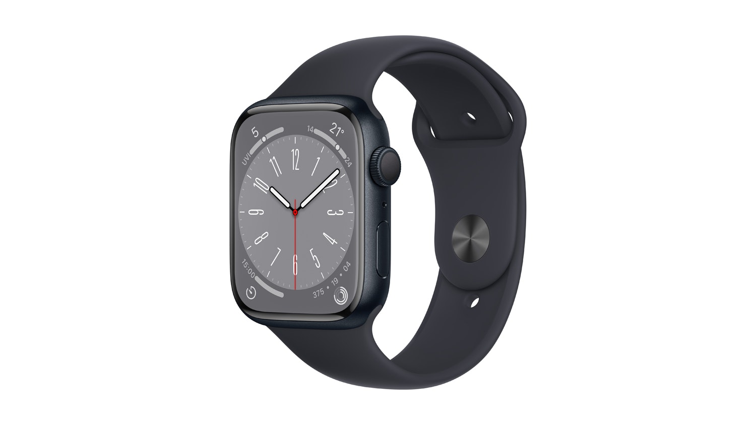 Apple Watch Series 8 - Midnight Aluminium Case with Midnight Sport Band ( 45mm, GPS, Bluetooth) | Harvey Norman New Zealand
