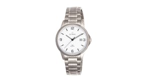 Olympic Titanium 4 Figure White Dial Watch - Bracelet Band