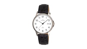 Olympic Titanium 12 Figure White Dial Watch - Leather Strap