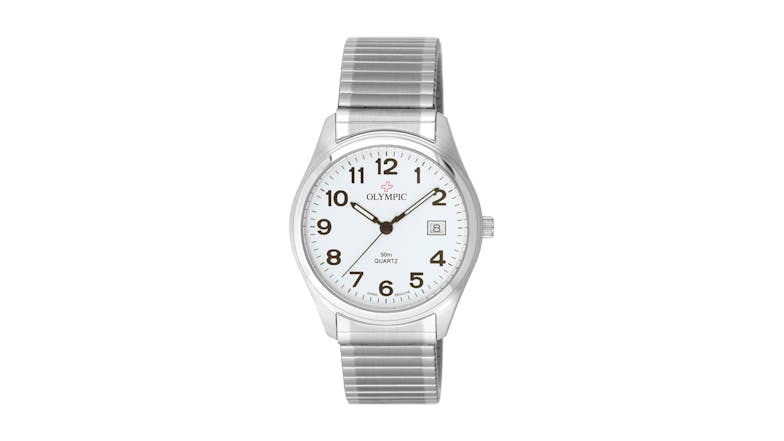Olympic Gents Stainless Steel Watch - Expanding Band
