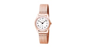 Olympic Ladies Large Rose IPG Watch - Expanding Band