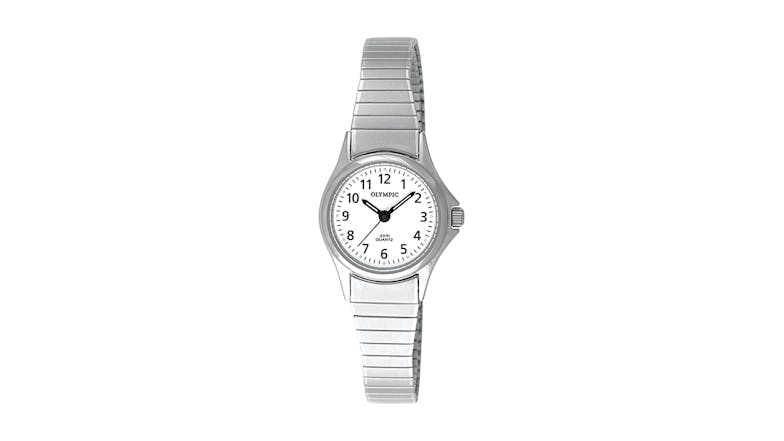 Olympic Ladies Small Stainless Steel Watch - Expanding Band