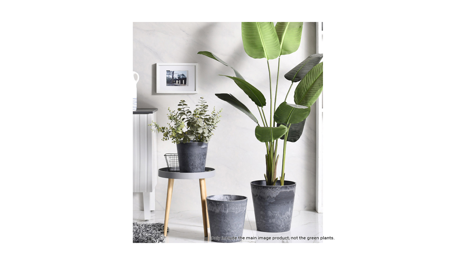 Soga 27cm Tapered Resin Planter - Weathered Grey