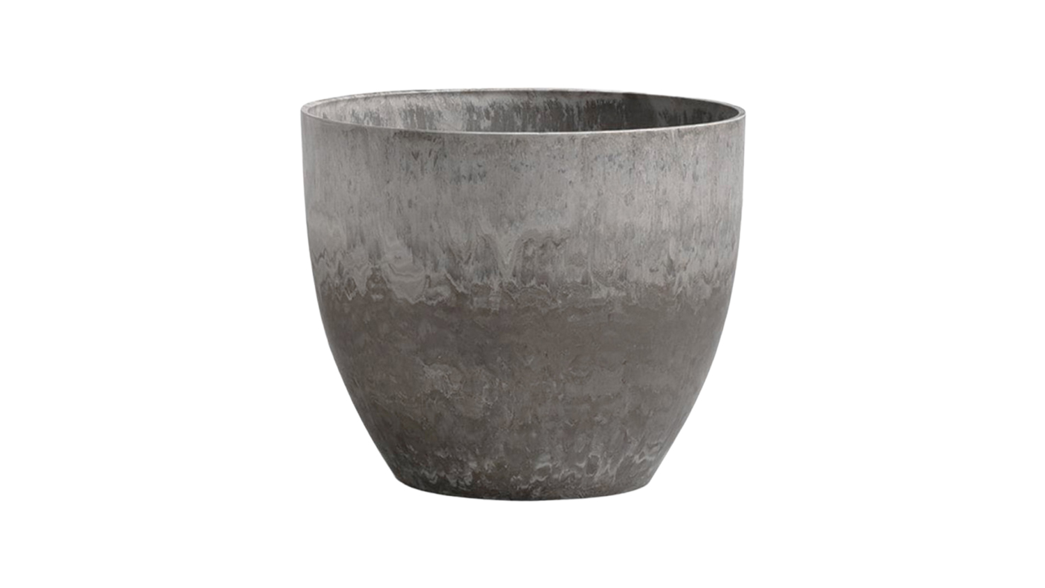 Soga 32cm Round Resin Planter - Rock Grey