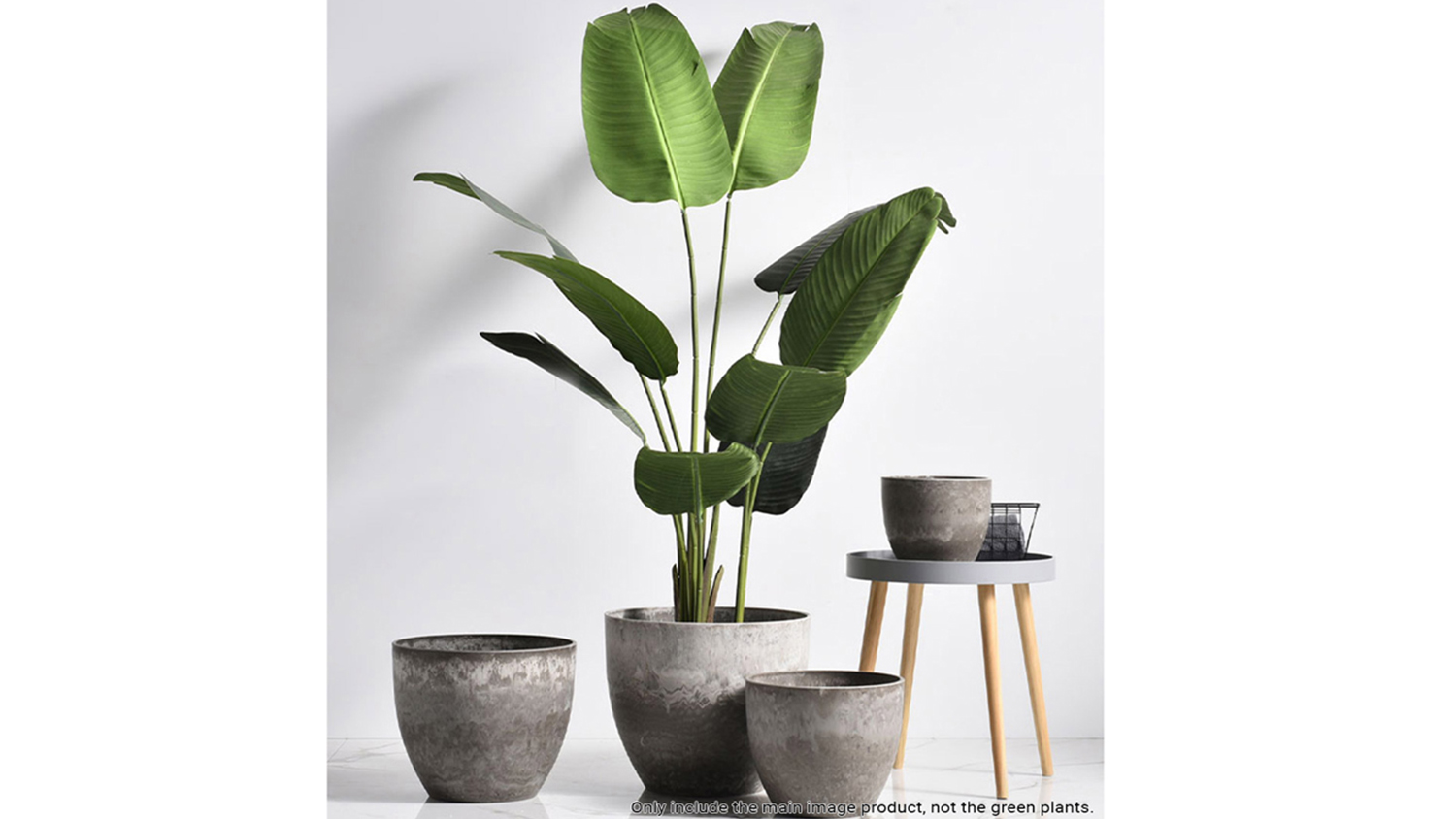 Soga 32cm Round Resin Planter - Rock Grey