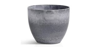 Soga 27cm Round Resin Planter - Weathered Grey