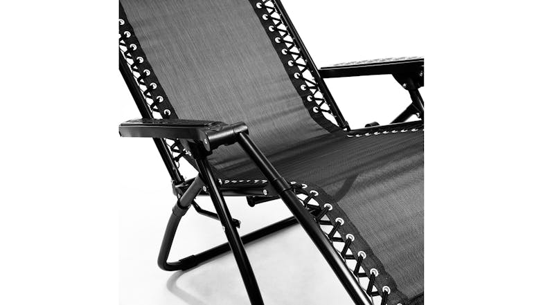 Wallaroo Reclining Deck Chair - Black