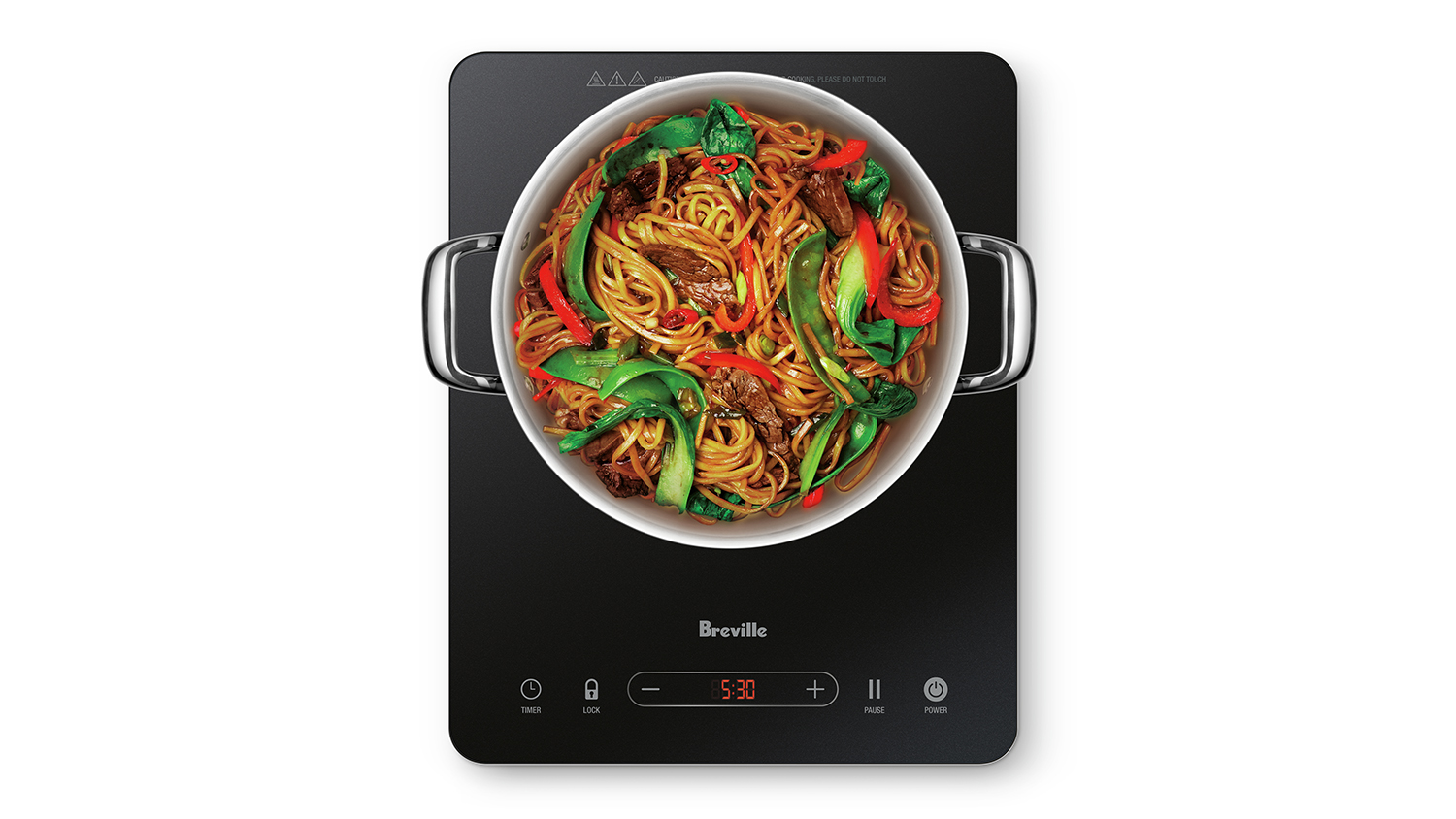 Breville the Quick Cook Go 2200W Single Induction Portable Cooktop - Black (LIC500BLK)