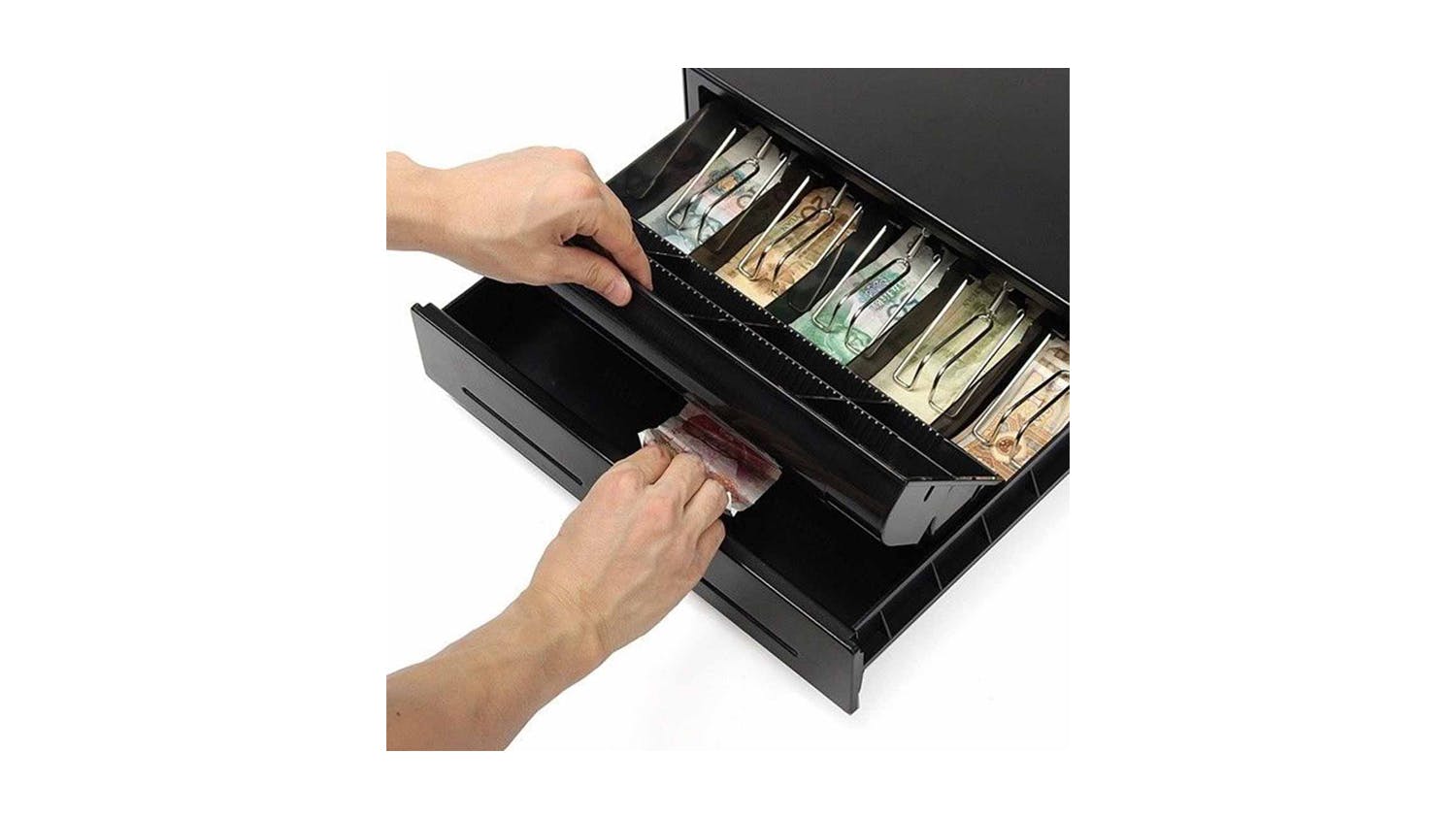 Soga Cash Drawer 4 Bills 8 Coins - Black