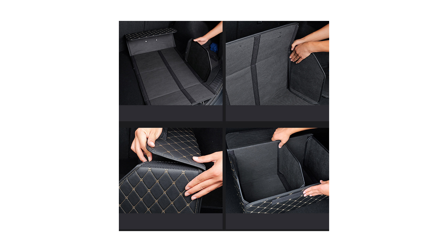 Soga Car Boot Storage Box Large Black/Gold Harvey Norman New Zealand