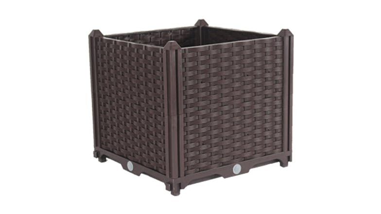 Soga 40x36cm Garden Plastic Planter Box - Dark Brown