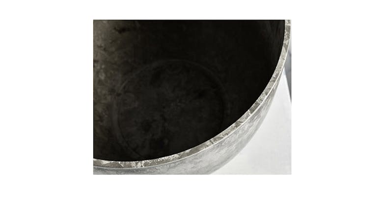 Soga 27cm Round Resin Planter - Rock Grey