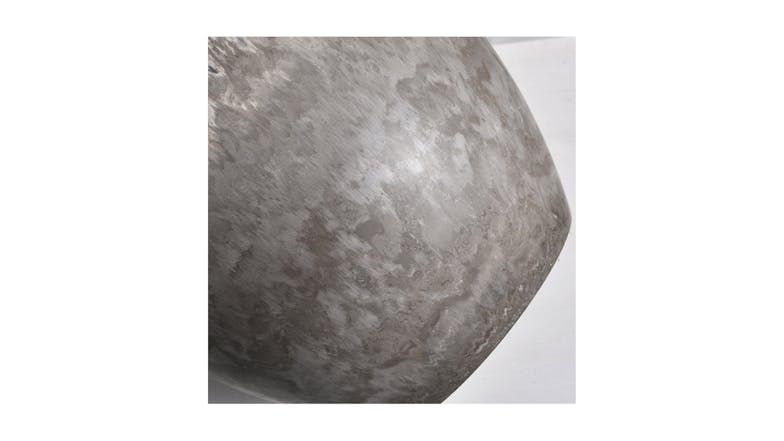 Soga 27cm Round Resin Planter - Rock Grey