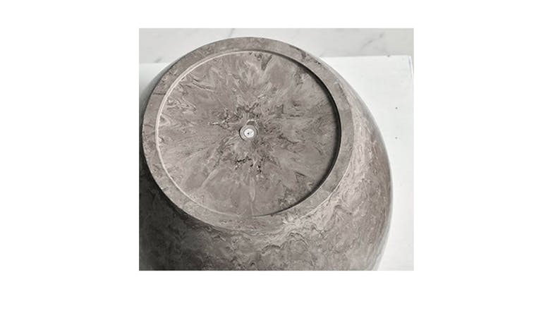 Soga 27cm Round Resin Planter - Rock Grey