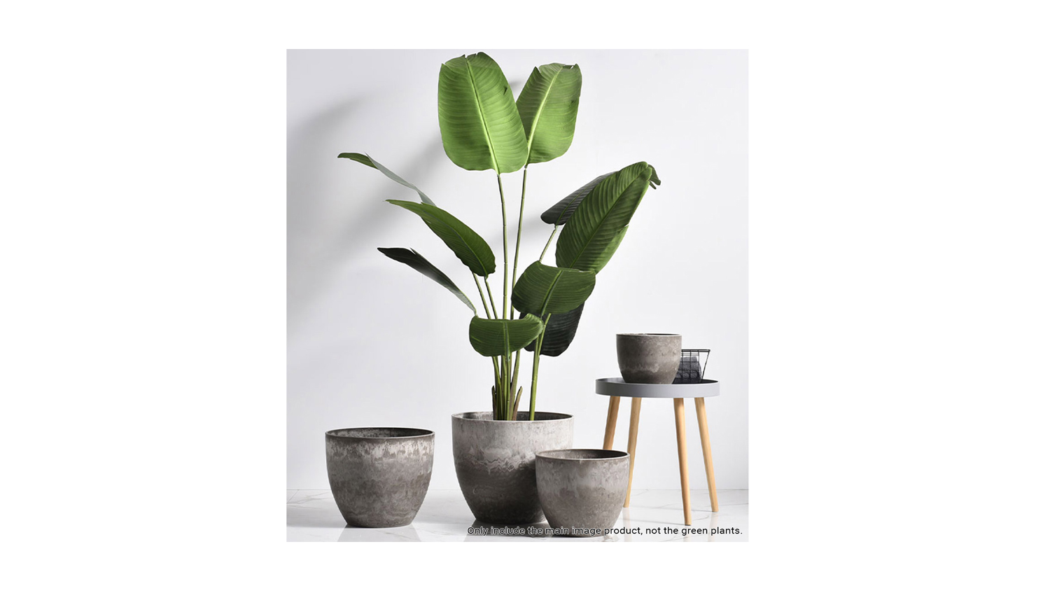 Soga 27cm Round Resin Planter - Rock Grey