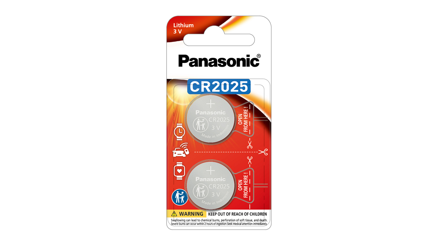 Panasonic 2025 Lithium Coin Battery - 2 Pack  Harvey Norman New Zealand