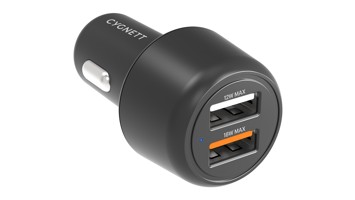 Cygnett 30W Dual Port Car Charger with 12W USB-A + 18W QC 3.0