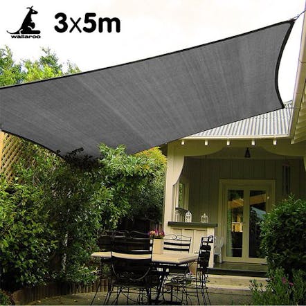 Wallaroo Rectangle Shade Sail 3 x 5m - Grey