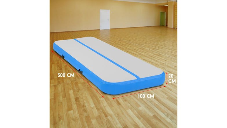 Powertrain Airtrack Inflatable 3x1m Tumbling Mat - Blue