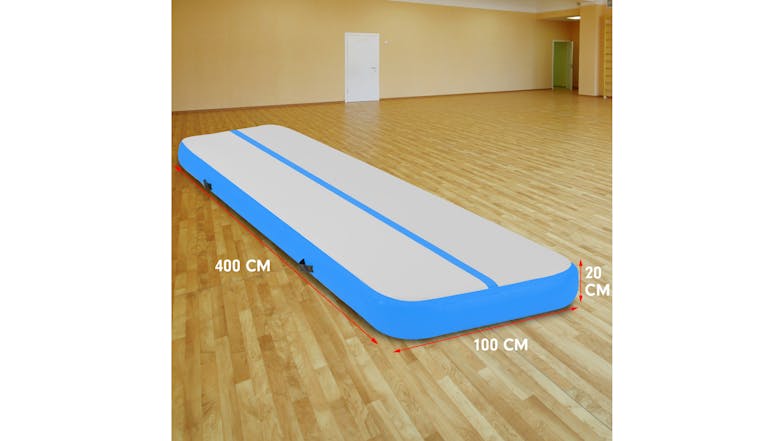 Powertrain Airtrack Inflatable 4x1m Tumbling Mat - Blue