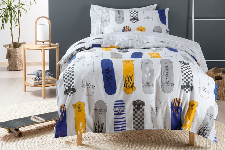 City Skater Duvet Cover Set by Squiggles