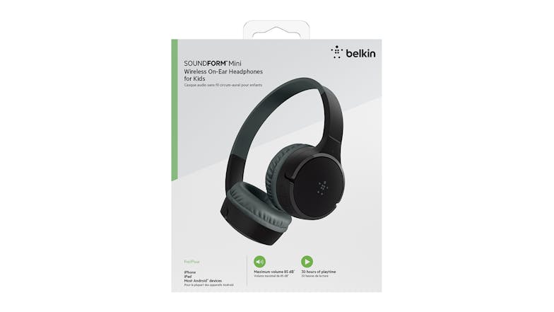 Belkin SOUNDFORM Mini Kids Wireless On-Ear Headphones - Black