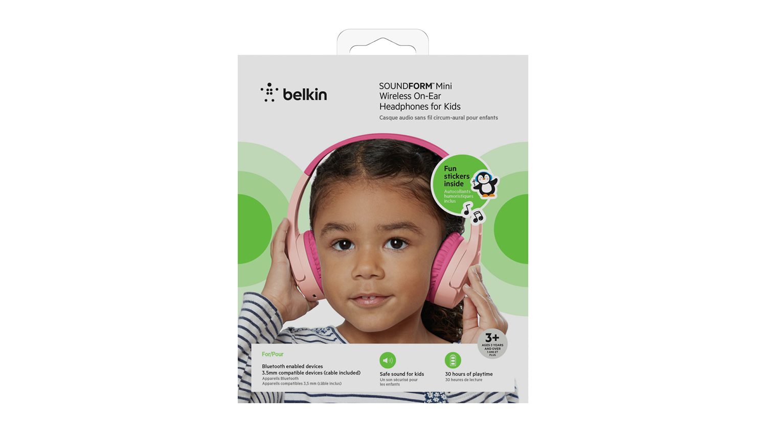 Belkin SOUNDFORM Mini Kids Wireless On-Ear Headphones - Pink