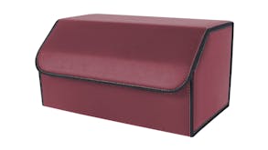 Soga Leather Car Boot Storage Box Large - Red