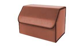 Soga Leather Car Boot Storage Box Medium - Coffee