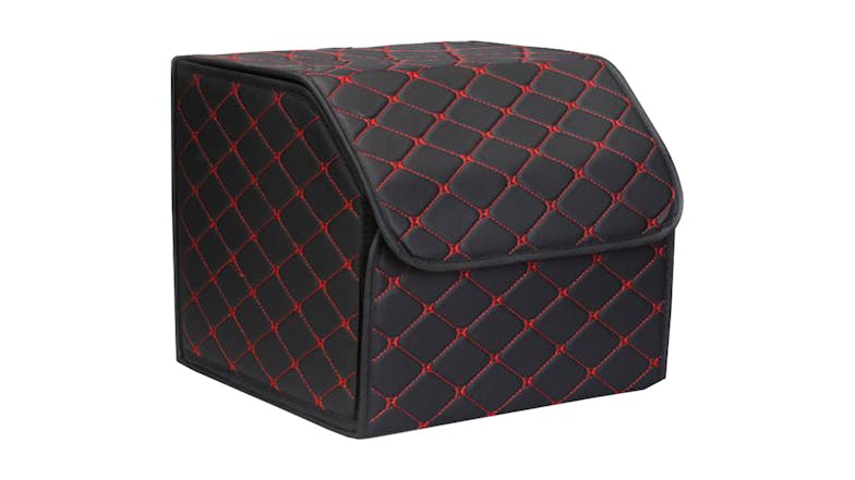 Soga Car Boot Storage Box Small - Black Red