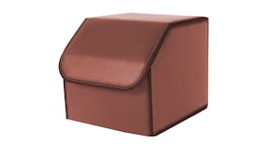 Soga Leather Car Boot Storage Box Small - Coffee