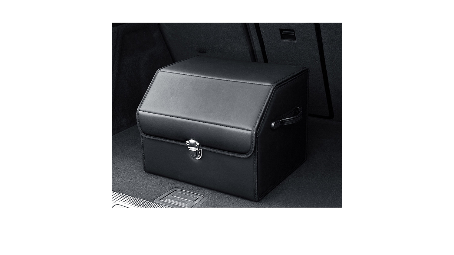 Soga Car Boot Storage Box With Lock Small Black Harvey Norman New
