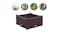 Soga 40x36cm Garden Plastic Planter Box - Dark Brown