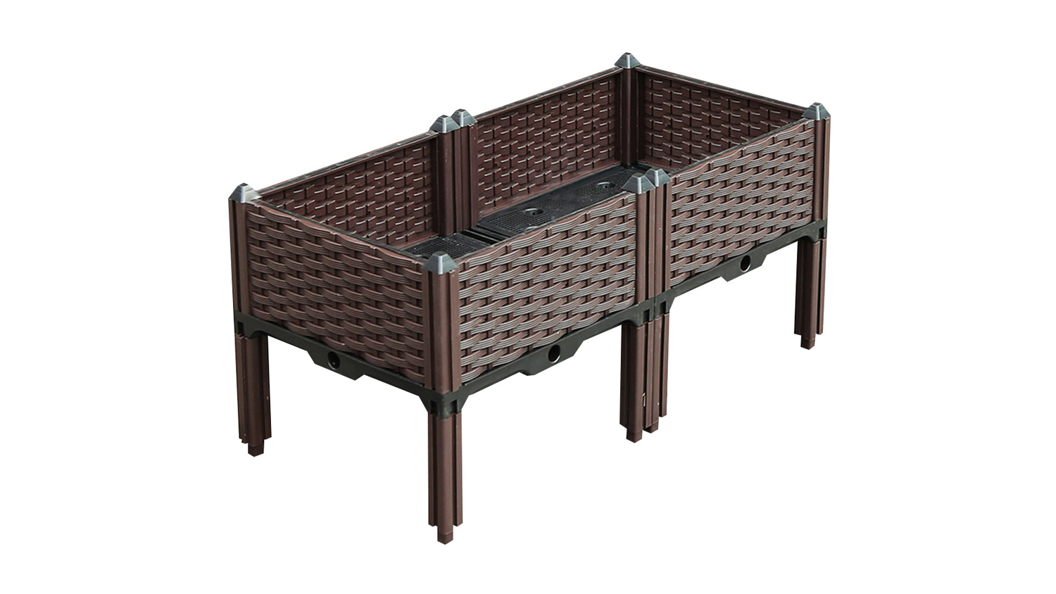 Soga Planter Box with Legs 80 x 36cm - Dark Brown