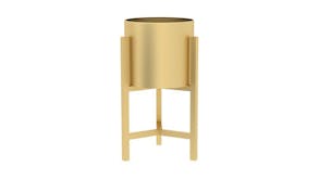 Soga 45cm Gold Metal Pot Plant Stand - Gold