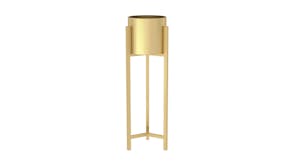 Soga 90cm Metal Pot Plant Stand - Gold