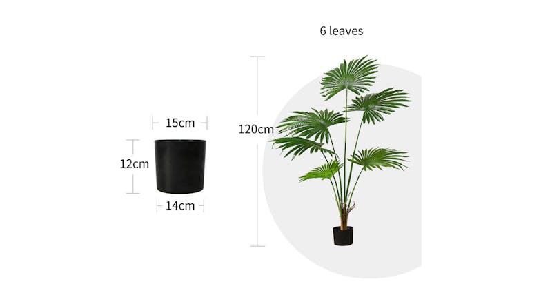 Soga 120cm Artificial Fan Palm Plant