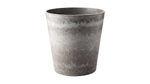 Soga 32cm Round Tapered Resin Planter - Rock Grey